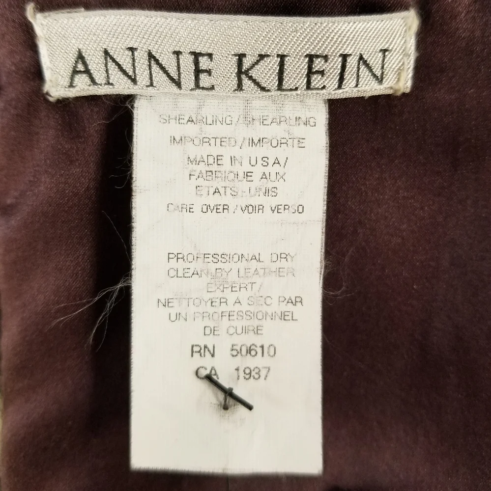 $378 Vintage Anne Klein Shearling Scarf - Picture 6 of 6